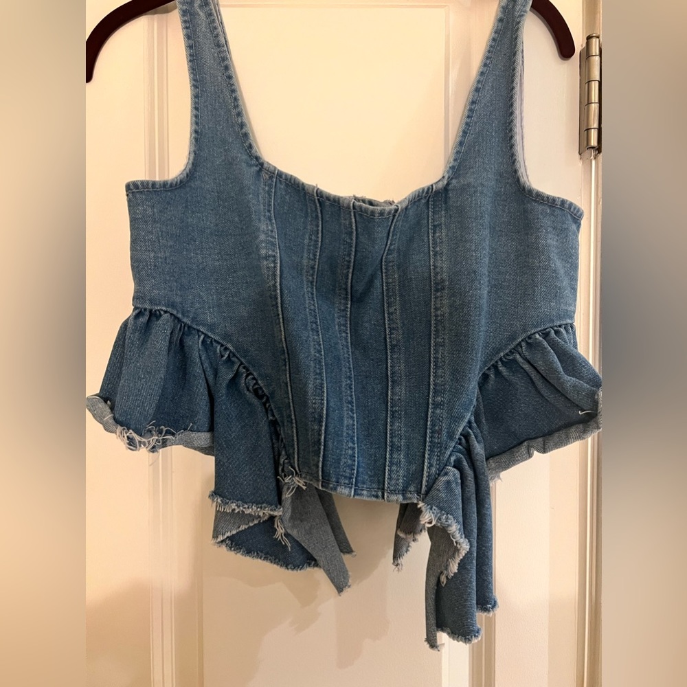 Nasty Gal Jean Corset Top